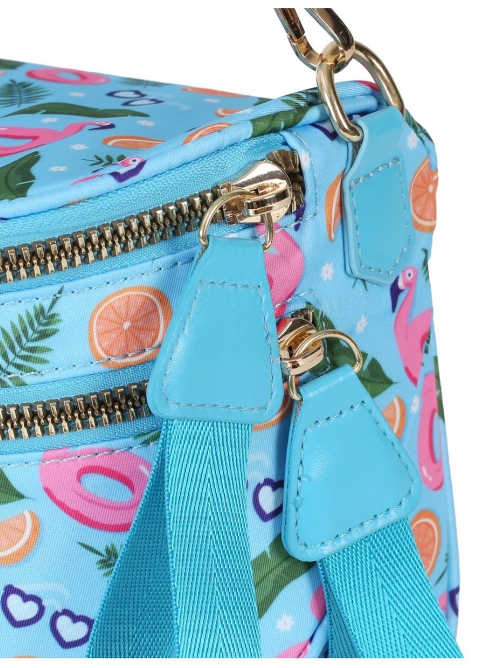 Emmafy GoFree Bum Bag Turquoise Blue Printed Crossbody - Picture 2 of 6